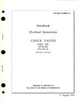 Overhaul Instructions for Check Valves Part No. 9Z790, 079 