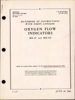 Handbook of Instructions with Parts Catalog for Oxygen Flow Indicators MK-II and MK-III