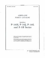 Airplane Parts Catalog - P-38H, P-38J, P-38L, F-5B - Dec 1944