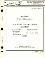 Overhaul Instructions for Auxiliary Servocylinder Assembly - Parts S6165-61500-6, S6165-61500-7, and S6165-61500-10 