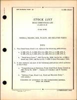 Dead Items Stock List for Class 03-B (Code 4100), Wheels, Brakes, Skis, Floats, & Related Parts
