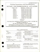 Overhaul Instructions with Parts Breakdown for Rotary Electromechanical Actuators 