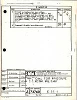 Functional Test Procedure for Military DC Motor 