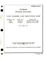 Overhaul Instructions for Yaw Damper and Mounting Base Model No. 1500P Part No. 121956 