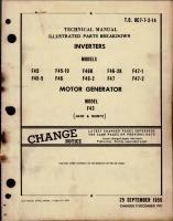 Illustrated Parts Breakdown for Inverters and Motor Generator 