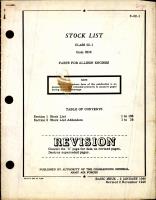 Stock List - Parts For Allison Engines