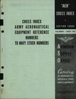 Cross Index of Army Aeronautical Equipment Reference Numbers to Navy Stock numbers