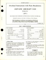 Overhaul Instructions with Parts Breakdown for Axvane Aircraft Fan - X702-274 
