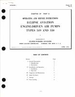 Operating and Service Instructions for Eclipse Aviation Engine-Driven Air Pumps Types 549 and 550