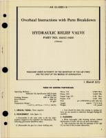 Overhaul Instructions with Parts Breakdown for Hydraulic Relief Valve - Part A1012-3400 
