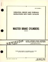 Operation, Service and Overhaul Instructions with Parts Catalog for Master Brake Cylinders 