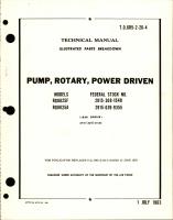 Illustrated Parts Breakdown for Power Driven Rotary Pump - Models RG8825F and RG8825A