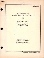 Operation Instructions for Radio Set AN/ARC-3