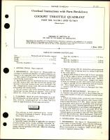 Overhaul Instructions with Parts Breakdown for Cockpit Throttle Quadrant PN 5L3700