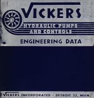 Vickers Hydraulic Pumps and Controls Engineering Data