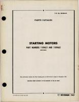 Parts Catalog for Starting Motors - Parts 1109651 and 1109662 