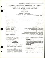 Overhaul Instructions with Parts Breakdown for Pressure Actuated Switch - 33100-3 