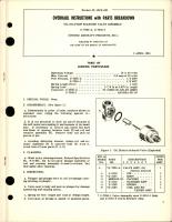 Overhaul Instructions with Parts Breakdown for Oil Dilution Solenoid Valve Assembly - U-7250-A and U-7250-1
