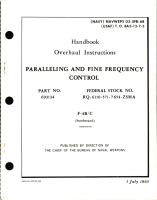 Overhaul Instructions for Paralleling & Fine Frequency Control - Part 693134  - F-4B/C