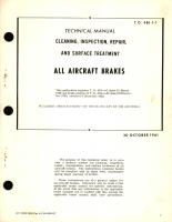 Supplement, Maintenance and Overhaul Instructions for All Type Aircraft Brakes