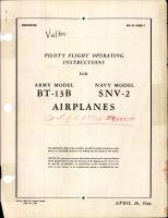 Pilot's Flight Operating Instructions for BT-13B, SNV-2