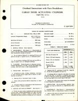 Overhaul Instructions with Parts Breakdown for Cargo Door Actuating Cylinder - Part 5175-2