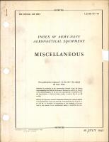 Index of Army-Navy Aeronautical Equipment; Miscellaneous
