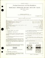 Overhaul Instructions with Parts Breakdown for Manually Operated Rotary Shut-Off Valve - Part 12138-10
