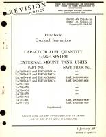 Overhaul Instructions for Capacitor Fuel Quantity Gage System External Mount Tank Units Part No. EA730D, EA764, EA768, EA774