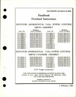 Overhaul Instructions for Elevator (Horizontal Tail) Power Control Servo and Servo Cylinder Assembly