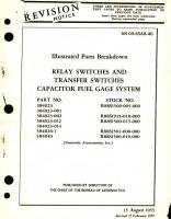 Illustrated Parts Breakdown for Relay and Transfer Switches, Capacitor Fuel Gage System, Part No. 384023, 384026, 384040 