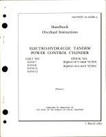 Overhaul Instructions for Electro-Hydraulic Tandem Power Control Cylinder - Parts 16150-7, 16150-8, 16150-11, and 16150-12 