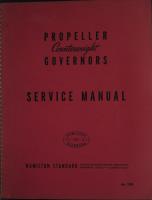 Service Manual for Counterweight Propeller Governors