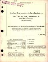 Overhaul Instructions with Parts Breakdown for Hydraulic Accumulator - Part 1356-512457