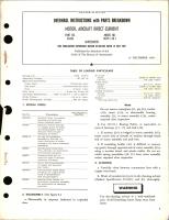 Overhaul Instructions with Parts Breakdown for Motor, Aircraft Direct Current - Part 36886