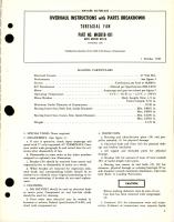 Overhaul Instructions with Parts Breakdown for Tubeaxial Fan - Part M4381B-1B1 with Motor M311A 