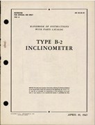 Handbook of Instructions with Parts Catalog for Type B-2 Inclinometer