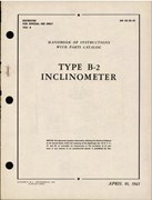 Handbook of Instructions with Parts Catalog for Type B-2 Inclinometer