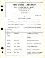 Overhaul Instructions with Parts Breakdown for Single Fuel Pressure Autosyn Indicator Part No. 25101-A30F-1-B3 