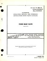 Operation, Service, and Overhaul Instructions with Parts Catalog for Power Brake Valves