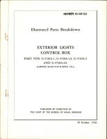 Illustrated Parts Breakdown for Exterior Lights Control Box - Parts G-4720A-1, G-4720A-1A, G-4720A-2, and G-4720A-2A
