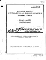 Technical Manual - Operation, Service & Overhaul Instructions - Shimmy Dampers
