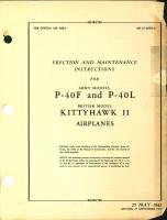 Erection & Maintenance Instructions for P-40F and P-40L, Kittyhawk II