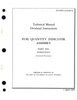 Overhaul Instructions for Fuel Quantity Indicator Assembly, Part No. 393003-05233 