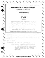 Operational Supplement to Maintenance Manual for USAF Series T-28A