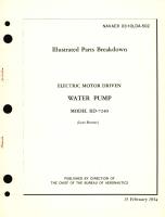 Illustrated Parts Breakdown for Electric Motor Driven Water Pump Model RD-7240 