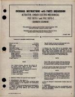 Overhaul Instructions with Parts for Linear Electro Mechanical Actuator - Parts JYLC 3670-1 and JYLC 3670-2