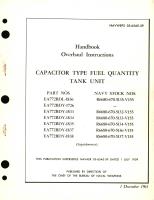 Overhaul Instructions for Capacitor Fuel Quantity, Tank Unit, Part No. EA772BDL and EA772BDY