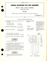 Overhaul Instructions with Parts Breakdown for Fuel Level Control Switch - Part F-8132