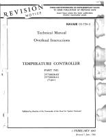 Overhaul Instructions for Temperature Controller - Parts 25730028-03 and 25730028-04 